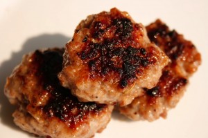 ground pork patties