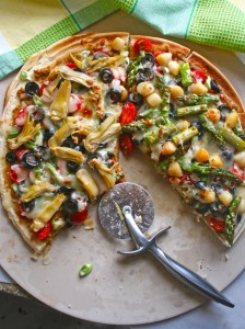 Lentil and Artichoke Grilled Pizza